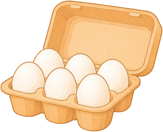 Illustration of eggs, grade A, large